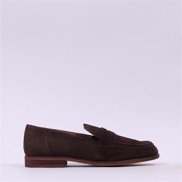 Wonders Plustac Classic Penny Loafer - Brown Suede